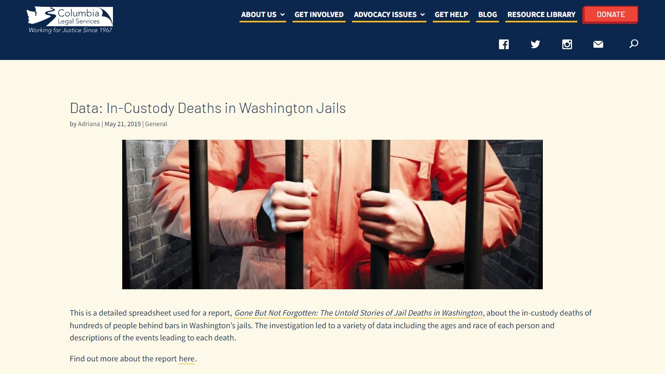 Data: In-Custody Deaths in Washington Jails - Columbia Legal Services
